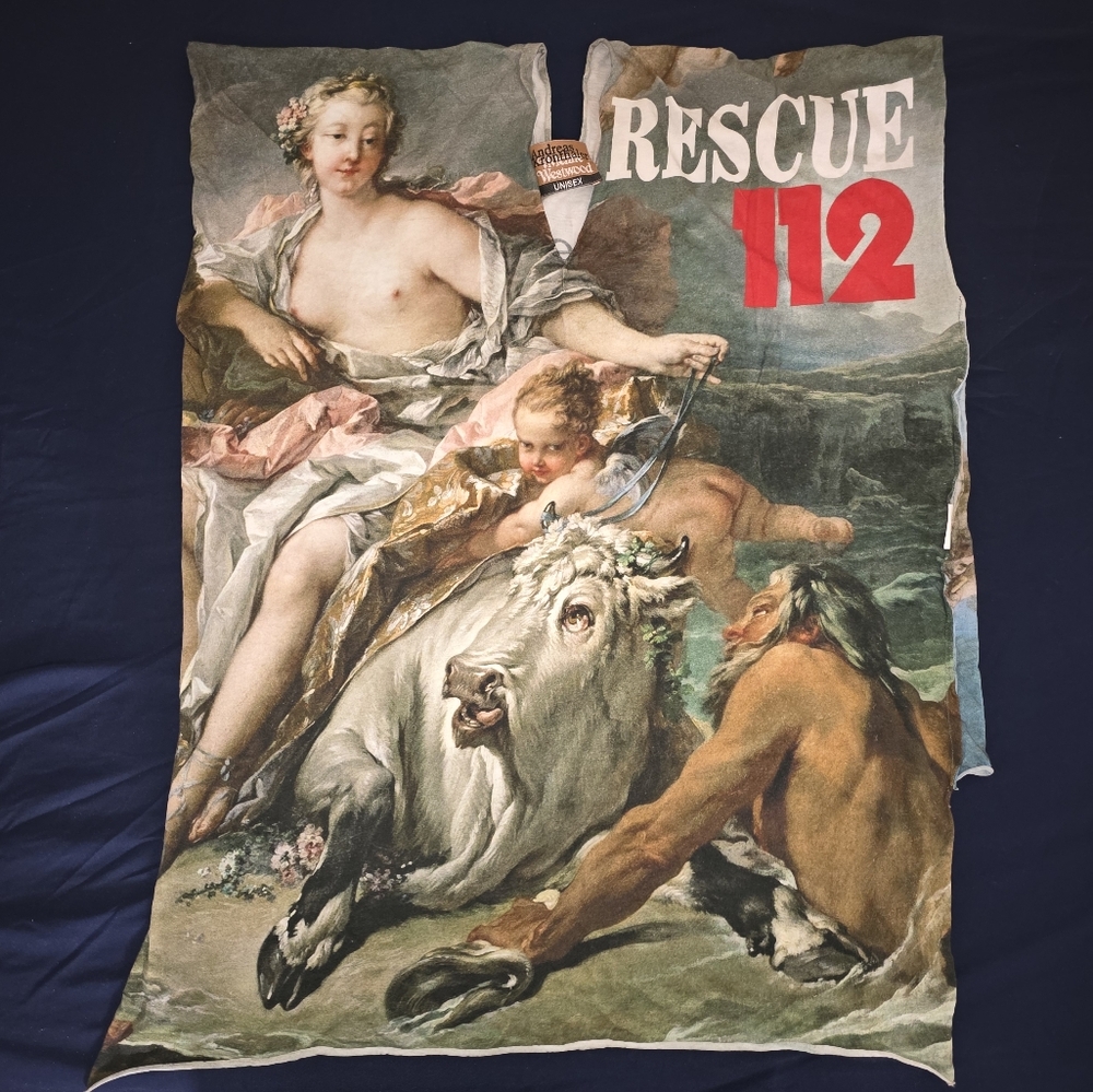 VINTAGE VIVIENNE WESTWOOD x ANDREAS KRONTHALER Square T-shirt Rescue 112